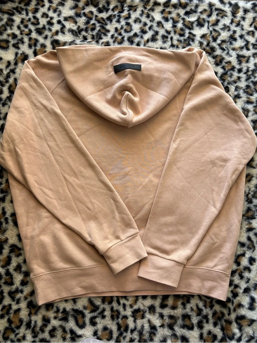 Essentials Fear of God Crewneck Hoodie in Blush